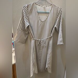 Striped V-Neck Dress